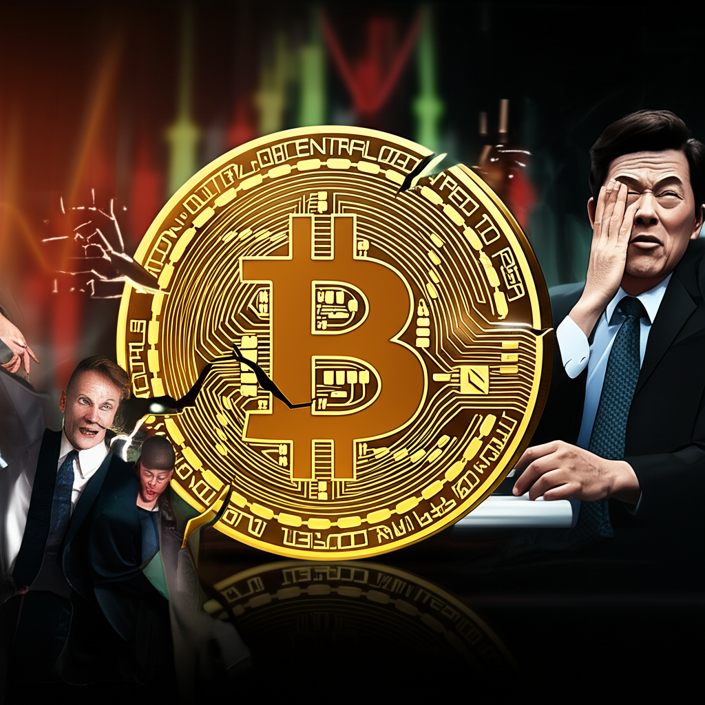 聯準會大樓與上升的利率圖表，象徵鷹派貨幣政策對比特幣造成的壓力。