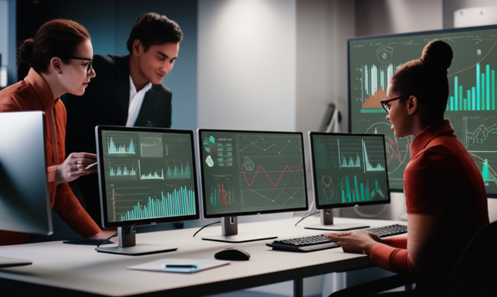 一位投資者正在分析加密貨幣市場數據