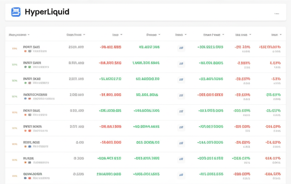 Hyperliquid去中心化交易所的交易介面，展示低延遲與高吞吐量