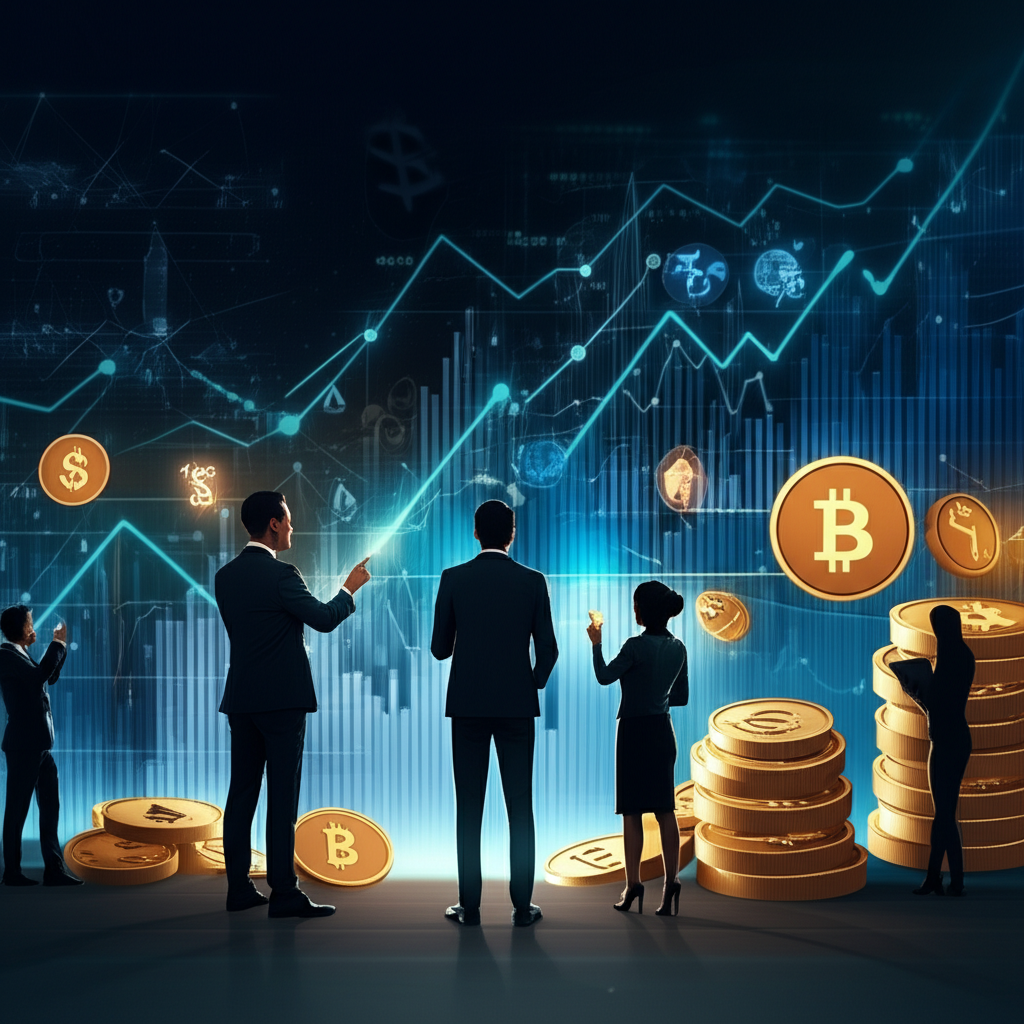 一個象徵區塊鏈技術互聯網絡的抽象圖像